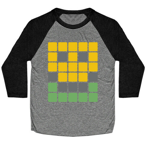 Wordle Pixel Smile Baseball Tee