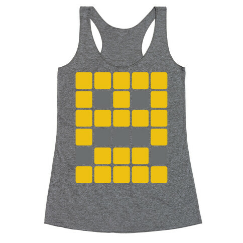 Wordle Pixel Frown Racerback Tank Top