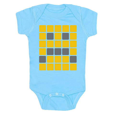 Wordle Pixel Frown Baby One-Piece