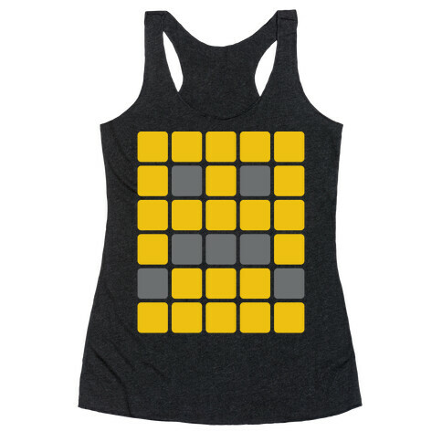 Wordle Pixel Frown Racerback Tank Top