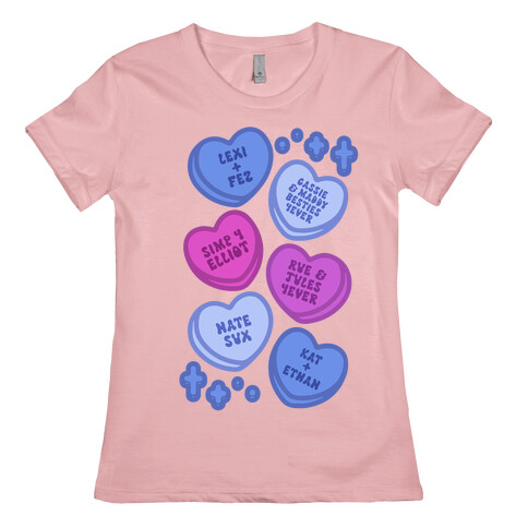 Euphoric Candy Hearts Parody Womens T-Shirt