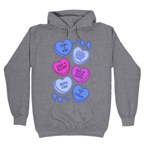 Euphoric Candy Hearts Parody Hooded Sweatshirt