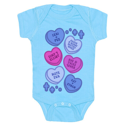 Euphoric Candy Hearts Parody Baby One-Piece