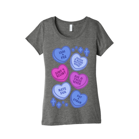 Euphoric Candy Hearts Parody Womens T-Shirt