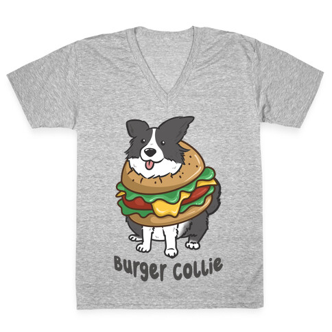 Burger Collie V-Neck Tee Shirt