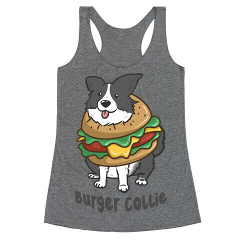 Burger Collie Racerback Tank Top