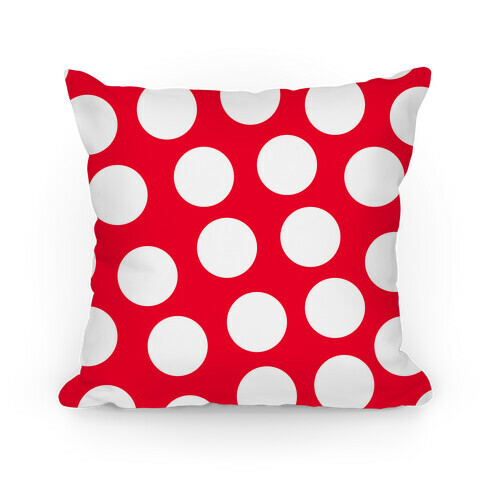 Red Polka Dot Pillow Pillow