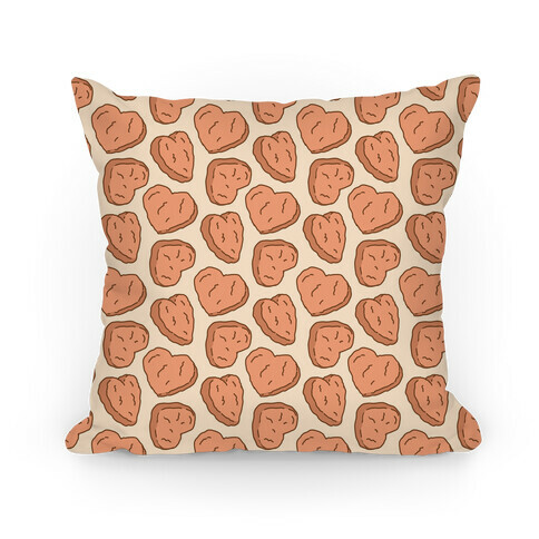 Chicken Nugget Hearts Pillow