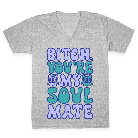 Bitch You're My Soulmate Parody V-Neck Tee Shirt