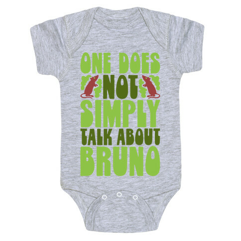 One Does Not Simply Talk About Bruno Parody Baby One-Piece