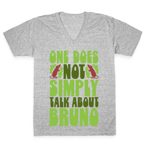 One Does Not Simply Talk About Bruno Parody V-Neck Tee Shirt