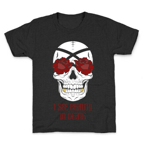 I See Beauty In Death (red) Kids T-Shirt