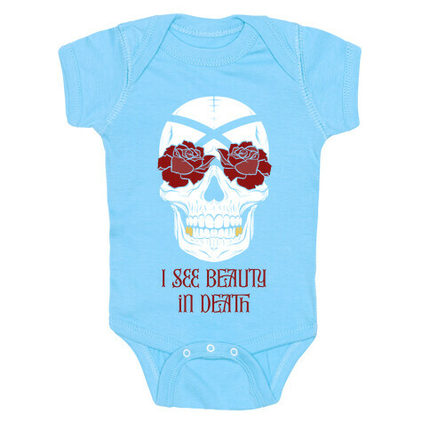 I See Beauty In Death (red) Baby One-Piece