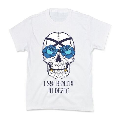 I See Beauty In Death (blue) Kids T-Shirt