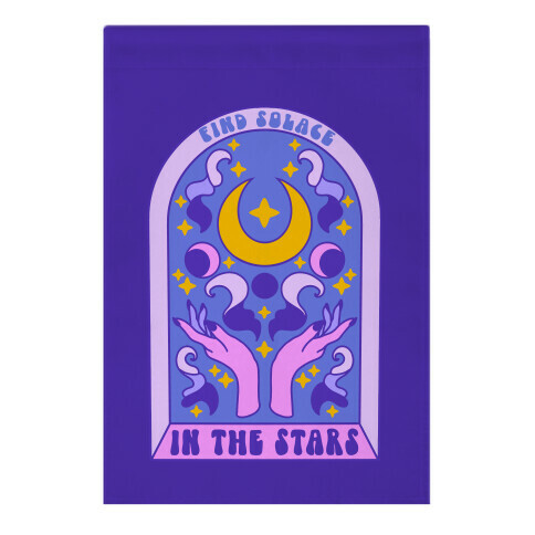 Find Solace In The Stars Garden Flag