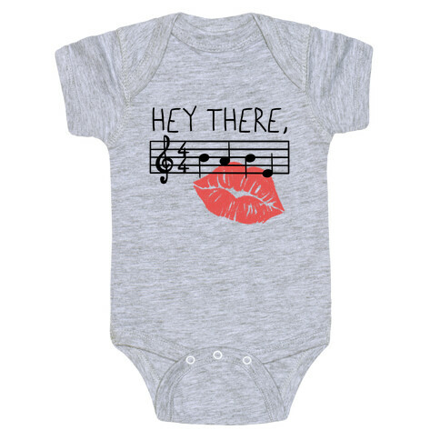 Hey There Babe Music Pun Baby One-Piece