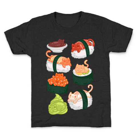 Sushi Cats Pattern Kids T-Shirt