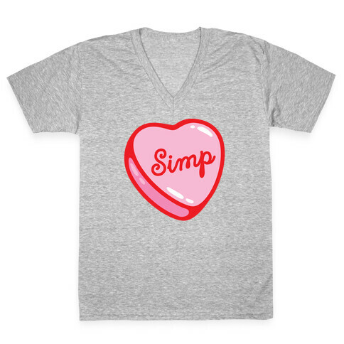 Simp Candy Heart V-Neck Tee Shirt