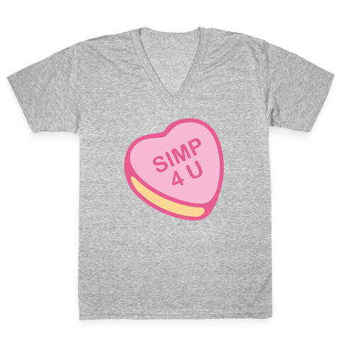 Simp 4 U Candy Heart V-Neck Tee Shirt