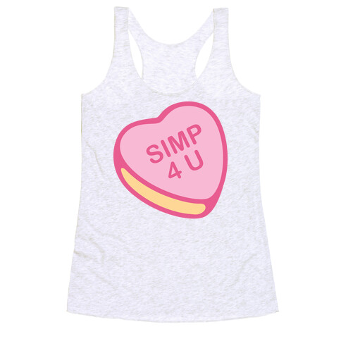 Simp 4 U Candy Heart Racerback Tank Top