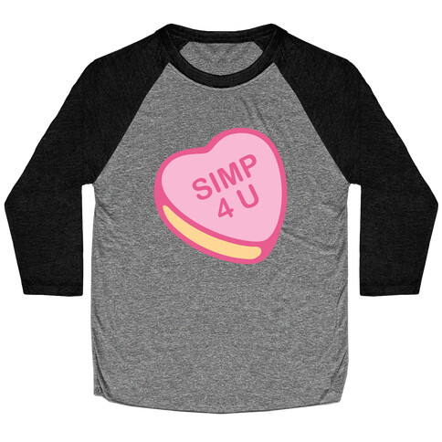 Simp 4 U Candy Heart Baseball Tee