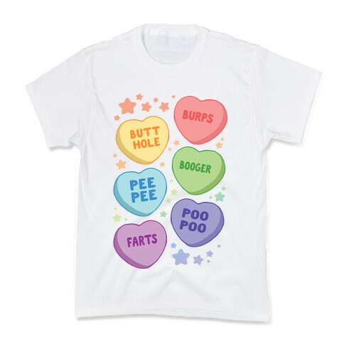 Immature Candy Hearts Kids T-Shirt