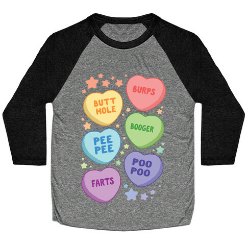 Immature Candy Hearts Baseball Tee