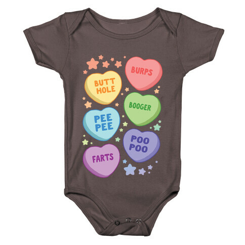 Immature Candy Hearts Baby One-Piece