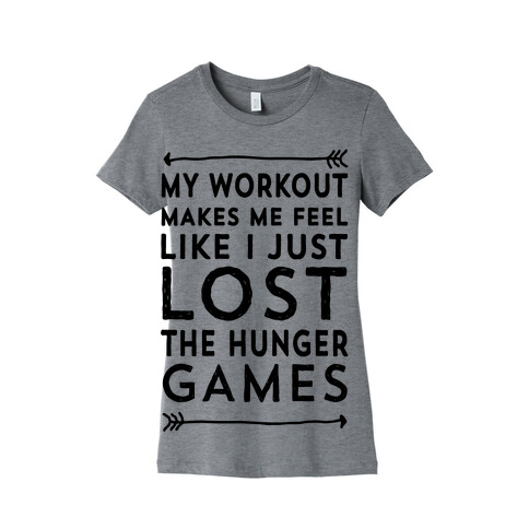 My Workout Makes Me Feel Like I just Lost The Hunger Games Womens T-Shirt