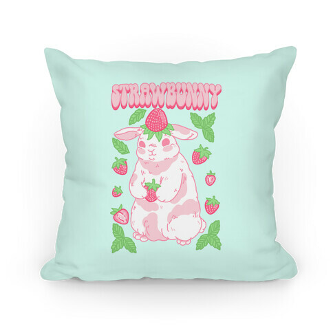 Strawbunny Pillow