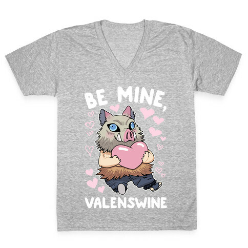 Be Mine, Valenswine V-Neck Tee Shirt