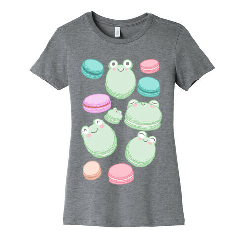 Frog Macarons Pattern Womens T-Shirt