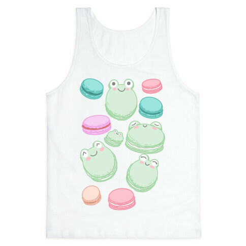 Frog Macarons Pattern Tank Top