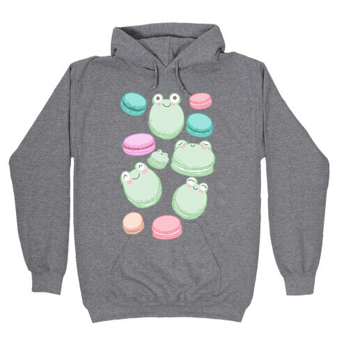 Frog Macarons Pattern Hooded Sweatshirt