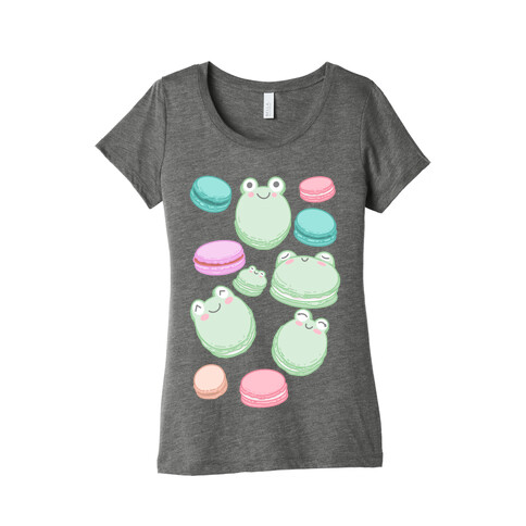 Frog Macarons Pattern Womens T-Shirt