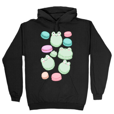 Frog Macarons Pattern Hooded Sweatshirt