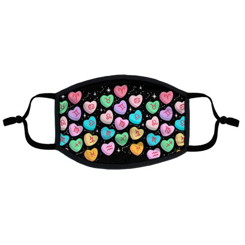 Horoscope Candy Hearts Flat Face Mask