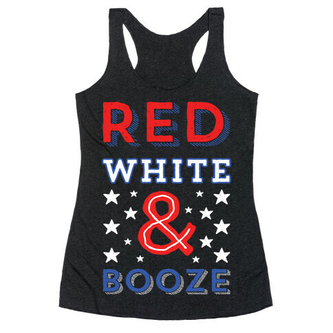 Red White & Booze Racerback Tank Top