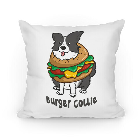 Burger Collie Pillow