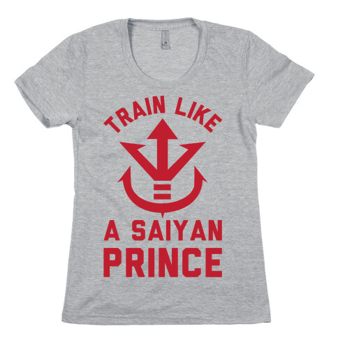 Train Like A Saiyan Prince Womens T-Shirt