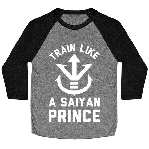 Train Like A Saiyan Prince Baseball Tee