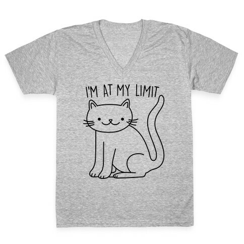 I'm At My Limit Kitten V-Neck Tee Shirt