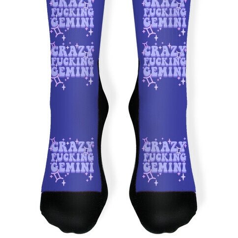 Crazy F***ing Gemini Sock