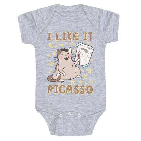 I Like It Picasso Cat Parody Baby One-Piece