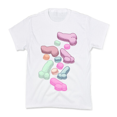 Macaron Peens Pattern Kids T-Shirt