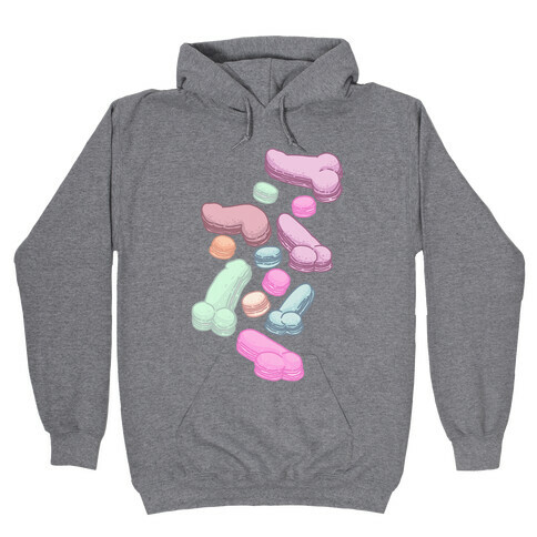 Macaron Peens Pattern Hooded Sweatshirt