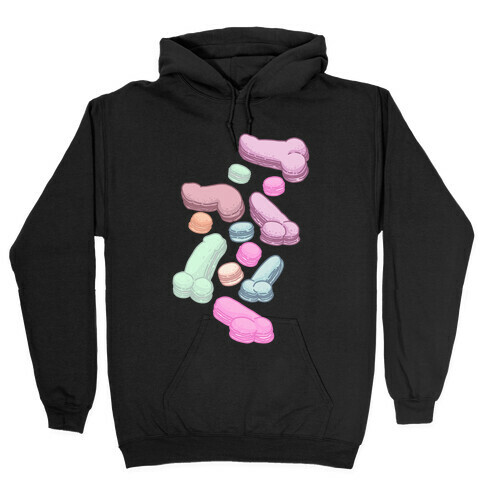 Macaron Peens Pattern Hooded Sweatshirt