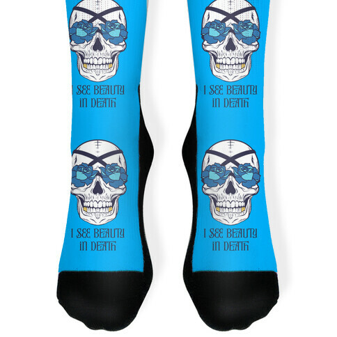 I See Beauty In Death (blue) Sock