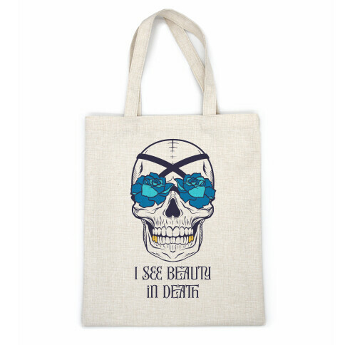 I See Beauty In Death (blue) Casual Tote