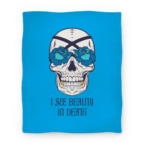 I See Beauty In Death (blue) Blanket